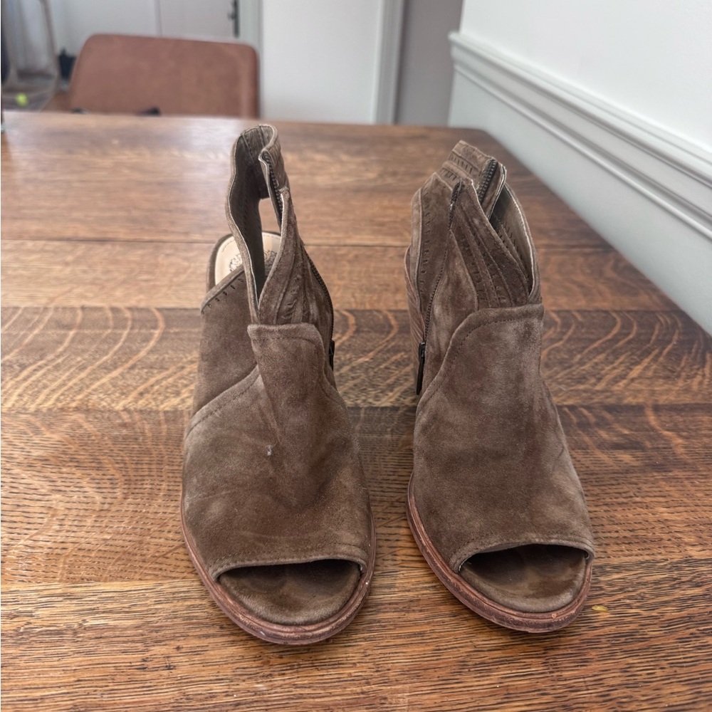 Vince Camuto Brown Suede Mules